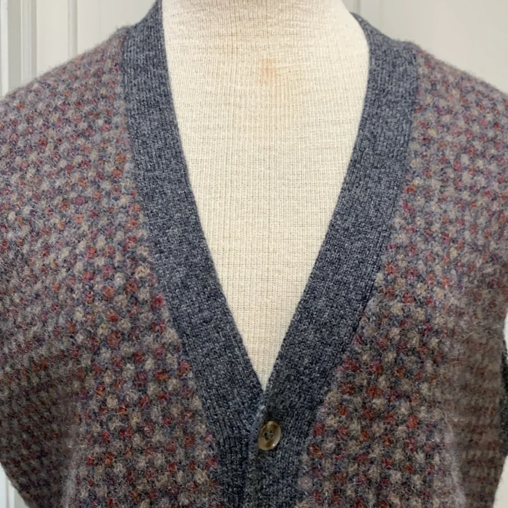 Scotland Yard sz L vintage 100% English wool grandpa sweater vest